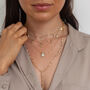 Gold Plated Layered Celestial Teardrop Necklace, thumbnail 3 of 9