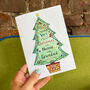On Your Very 1st Christmas Tree Card For Grandparents, thumbnail 1 of 3