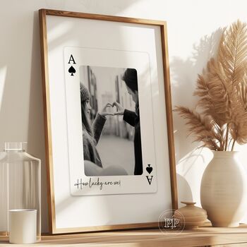 Personalised Playing Card Print, Wedding Gift, Anniversary, Valentine's Day, 3 of 5