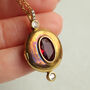 Ruby Deco Jewel Locket Necklace, thumbnail 1 of 9