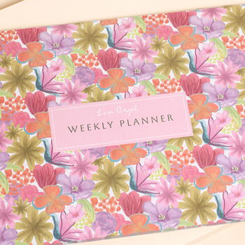 Bright Floral Desktop Weekly Planner, 2 of 2