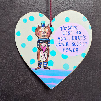 'Nobody Else Is You' Heart Decoration, 2 of 2