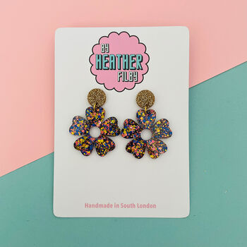 Chunky Petal Flower Earrings *More Colours Available*, 3 of 3