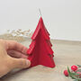 Festive Red Christmas Tree Candle Christmas Decoration, thumbnail 4 of 7