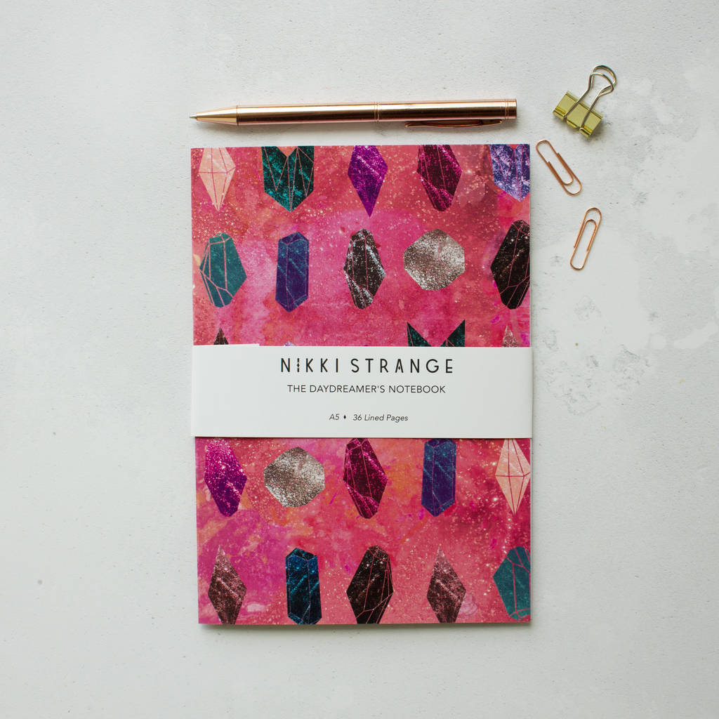 Crystal Power A5 Notebook With Lined Pages By Nikki Strange
