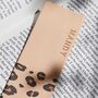 Personalised Leopard Print Leather Bookmark, thumbnail 2 of 3