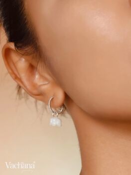 Vachana Shell Lily Sterling Silver Dangle Earrings, 6 of 10