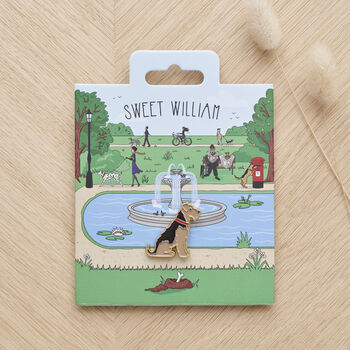 Airedale / Lakeland / Welsh Terrier Dog Pin, 3 of 4