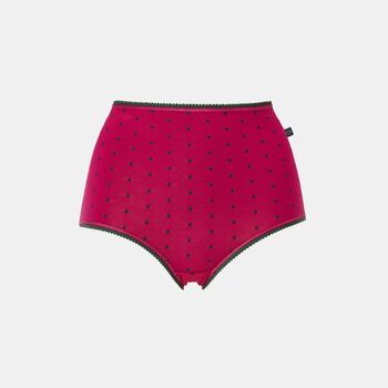 Women's 'Forest Berry' Four Pack Bamboo Full Briefs, 4 of 6