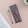 Pen Pencil Set With Engraved Vintage Leather Case, thumbnail 1 of 3