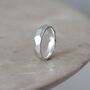Geometric Faceted Sterling Silver 5mm Ring, thumbnail 3 of 9