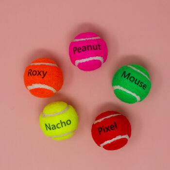 Personalised Tiny Dog Tennis Balls With Matching Bag, 4 of 11