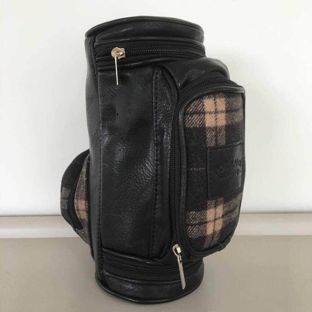 leather golf wash bag by chapel cards