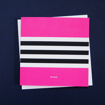 'You Rock' Candy Striped Greetings Card, 3 of 3