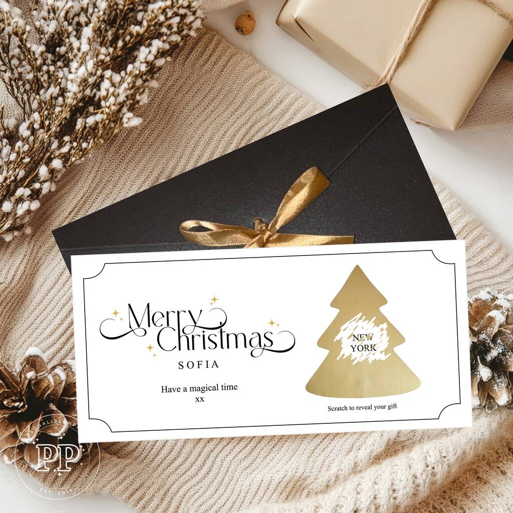 Christmas Scratch Reveal Ticket, Surprise Scratch Off Card, 1 of 7