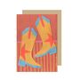 Mustard Cowboy Boots Greetings Card, thumbnail 2 of 2
