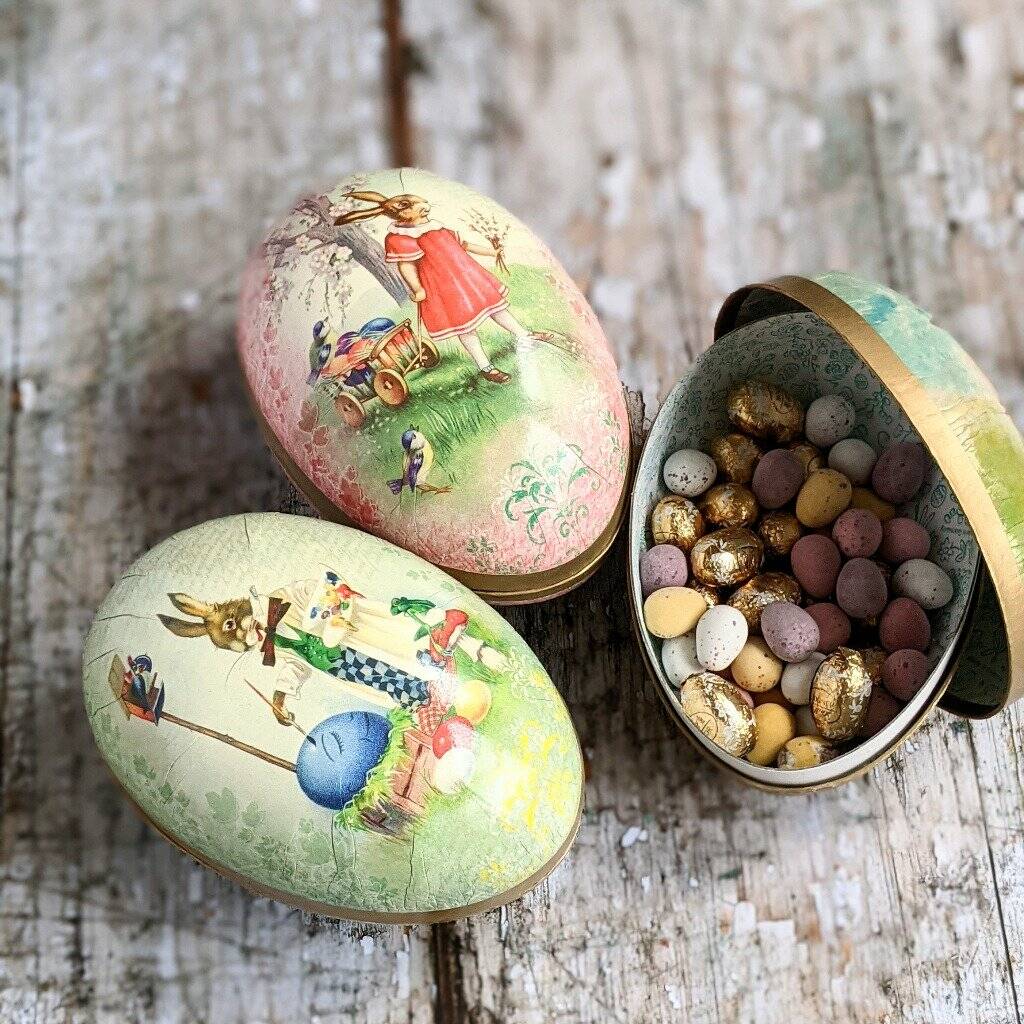 Easter Egg Paper Container Vintage Pastels, 1 of 12