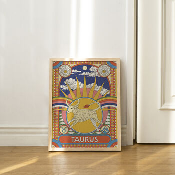 Taurus Zodiac Star Sign Print, Unframed, 2 of 2