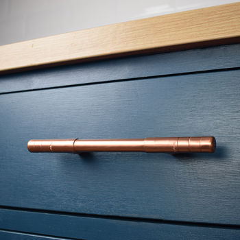 Copper Pull Handle With Ridging Detail, 2 of 7