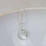 Sterling Silver Small Circle Cuttlefish Pendant, thumbnail 2 of 3