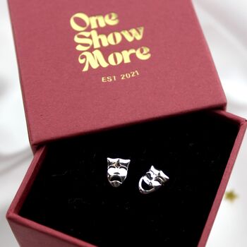 Sterling Silver Comedy And Tragedy Earrings, 5 of 6