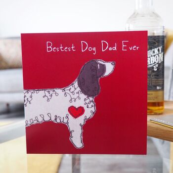 Springer Spaniel Dog Dad Birthday Card, 3 of 3