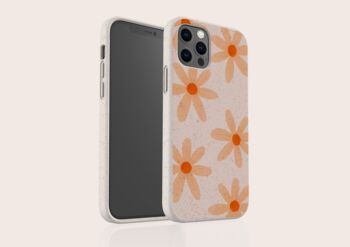 Orange Daisies Eco Friendly, Biodegradable Phone Case, 4 of 7