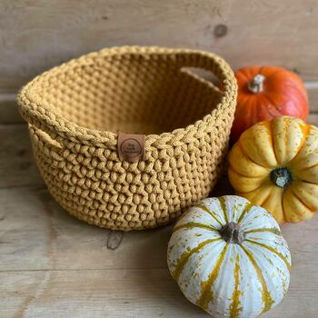 Crochet Basket With Handles, 3 of 7