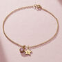 Birthstone And Initial Star Charm Bracelet, thumbnail 2 of 8