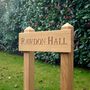 Premium Engraved Oak Free Standing House Sign, thumbnail 2 of 4