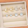 Crescent Moon And Mermaid Crystals Stud Earrings, thumbnail 7 of 12