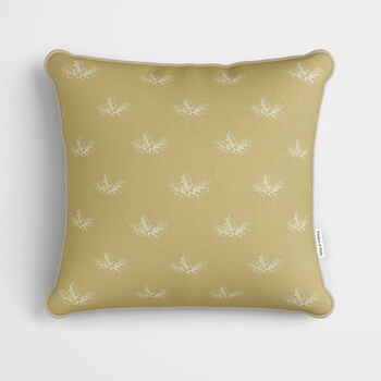Personalised Gold Holly Christmas Cushion, 3 of 7