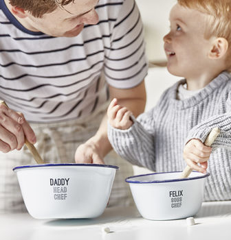 Personalised Daddy And Me Mixing Bowls, 2 of 7