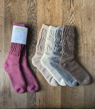 Cosy Alpaca Lounge Socks, 2 of 11