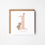 Personalised 1st Birthday Card In Four Colour Options, thumbnail 4 of 4