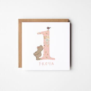 Personalised 1st Birthday Card In Four Colour Options, 4 of 4