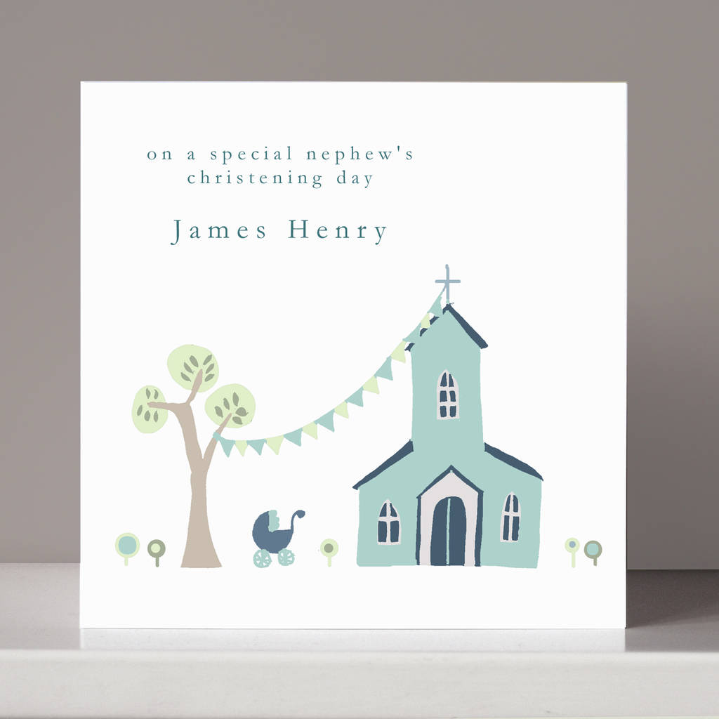 Personalised Christening Card Boy or Girl 