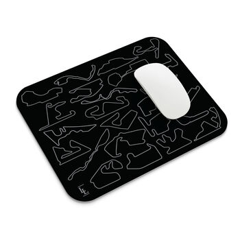 Formula 2026 Racing Circuits Mouse Mat Desk Pad With Track Outlines, 2 of 3