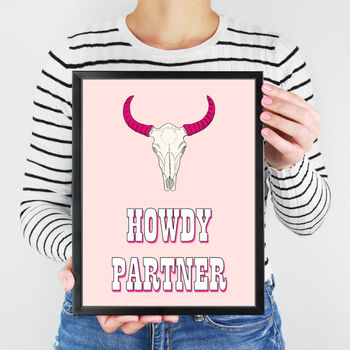 Howdy Partner Country And Western Art Print, 4 of 4