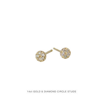14ct Gold And Diamond Single Stud Earrings, 7 of 11