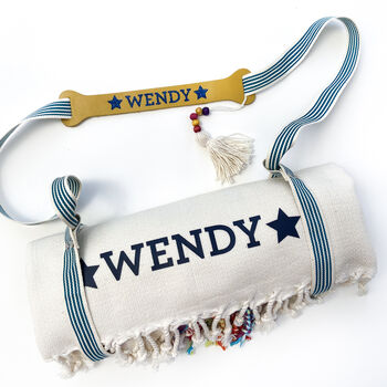Personalised Soft Cotton Towel And Carrier Strap, Graduation Gift, 8 of 12