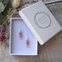 Pink Tourmaline Oval Earrings, thumbnail 3 of 4