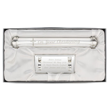 Personalised Christening Silver Plated Certificate Holder, 3 of 3