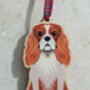 King Charles Spaniel Hanging Wooden Christmas Decoration, thumbnail 7 of 7