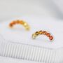 Ombre Red Cz Arch Rainbow Stud Earrings, thumbnail 1 of 11