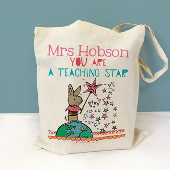 Personalised Star Teacher Bag, 2 of 11
