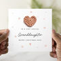 Personalised Crochet Heart Granddaughter Christmas Card, thumbnail 1 of 3