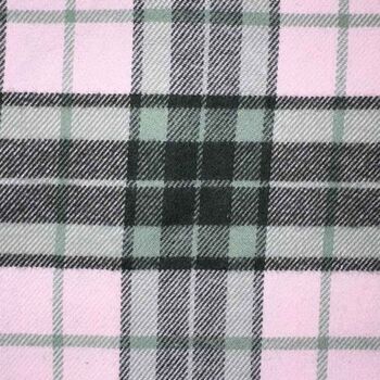 Women's 'Burnet Rose' Tartan Brushed Cotton Robe, 5 of 5