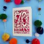 Personalised 70th Birthday Card Papercut Woodland Design, thumbnail 8 of 10