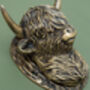 Highland Cow Door Knocker Heritage Finish, thumbnail 2 of 4